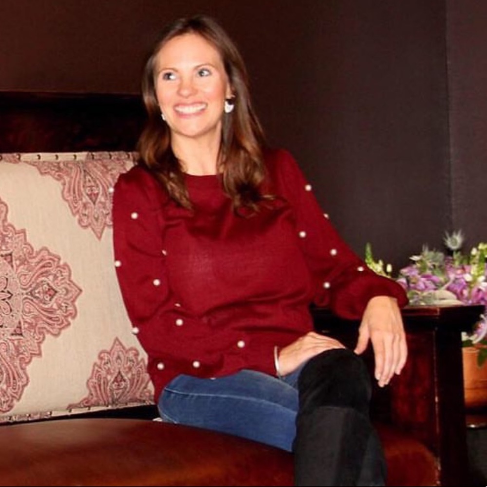 Jealous Tomato Sweater Day Burgundy Pearl Sweater